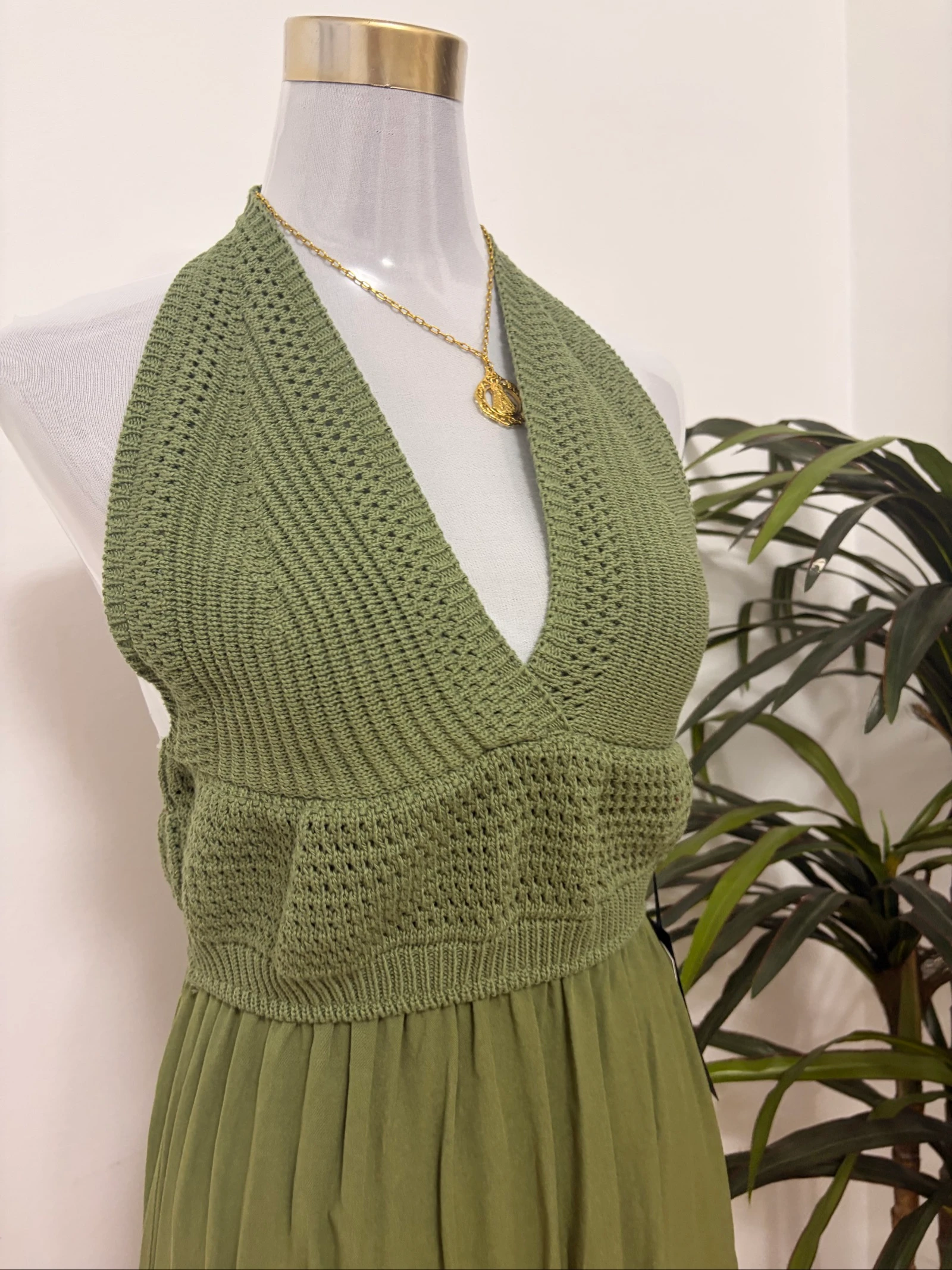 Vestido crochet verde  – photo 2